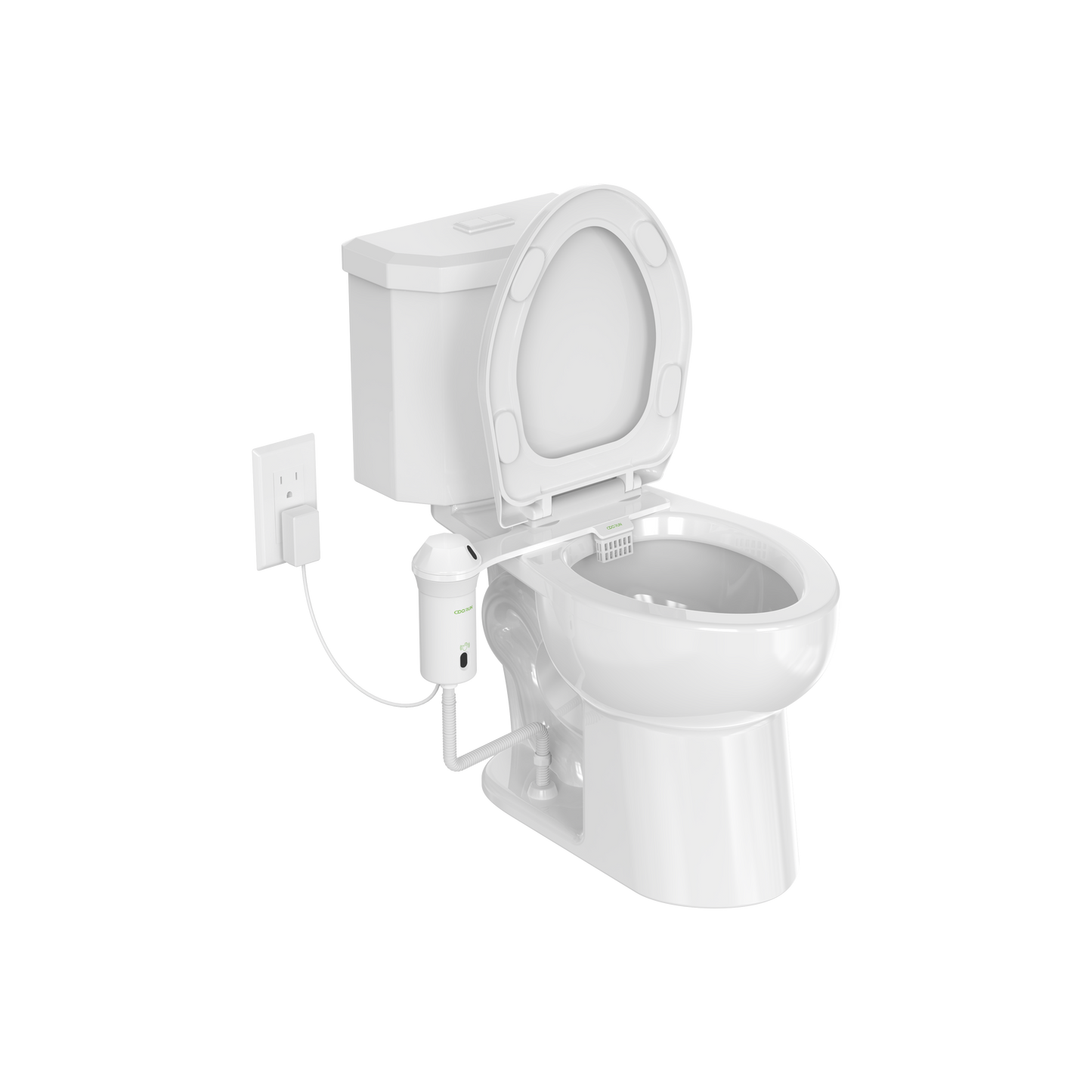 Toilet Odor Remover, Model ANS-01PA (Plug-in Powered, Automatic Touchless Control with Manual Override)